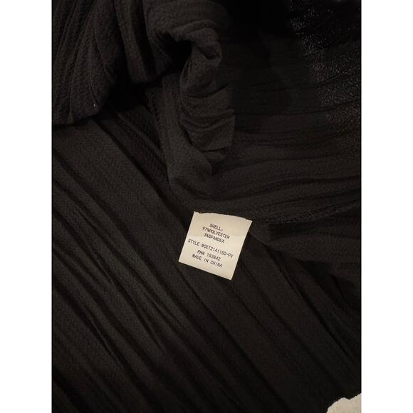 Melloday Twist Pleat Textured Blouse Dolman Sleeves Women’s Large NWT Minimalist - Picture 11 of 14